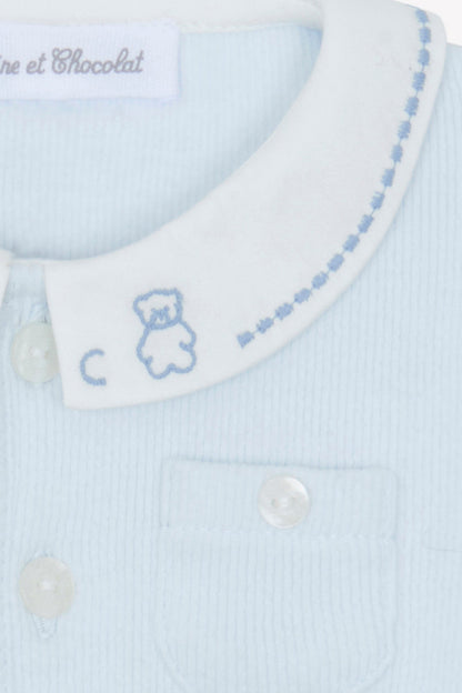 Outfit Long
Sky blue cotton Peter pan collar