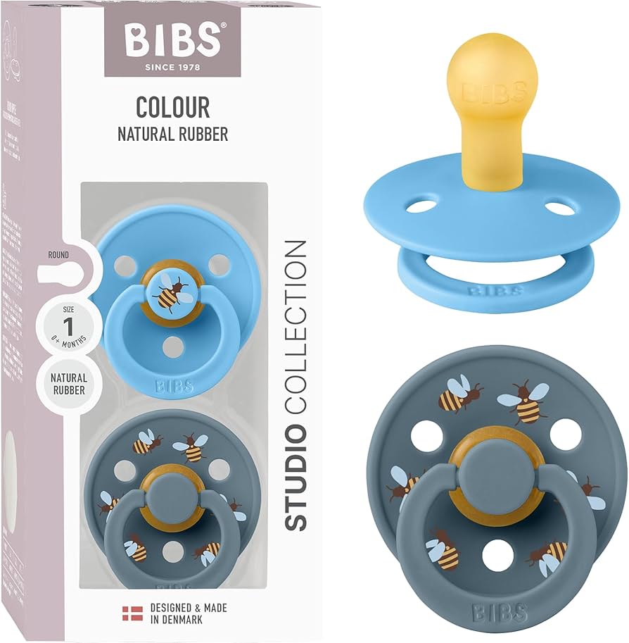 BIBS| pacifier  Studio Colour Latex S1 |Bumblebee Breeze Mix 2-pack