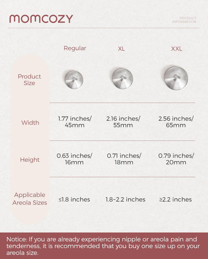 Momcozy - Pure Silver Nipple Shield| size xxl-65mm