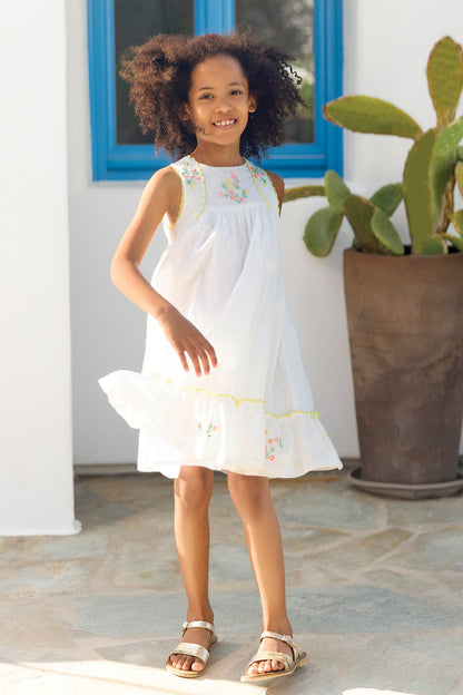Dress
White cotton Plumetis