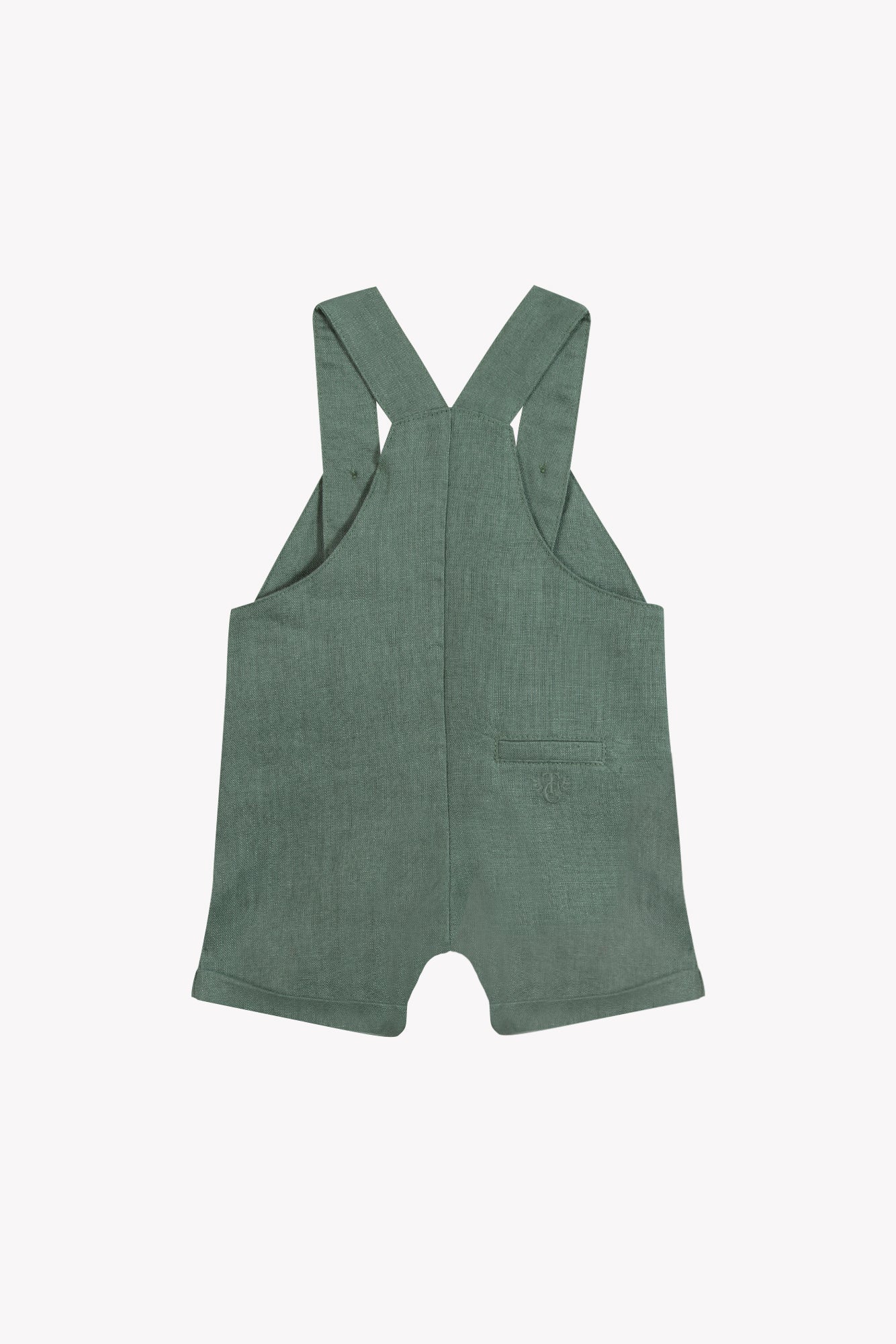Dungaree short
Khaki Linen