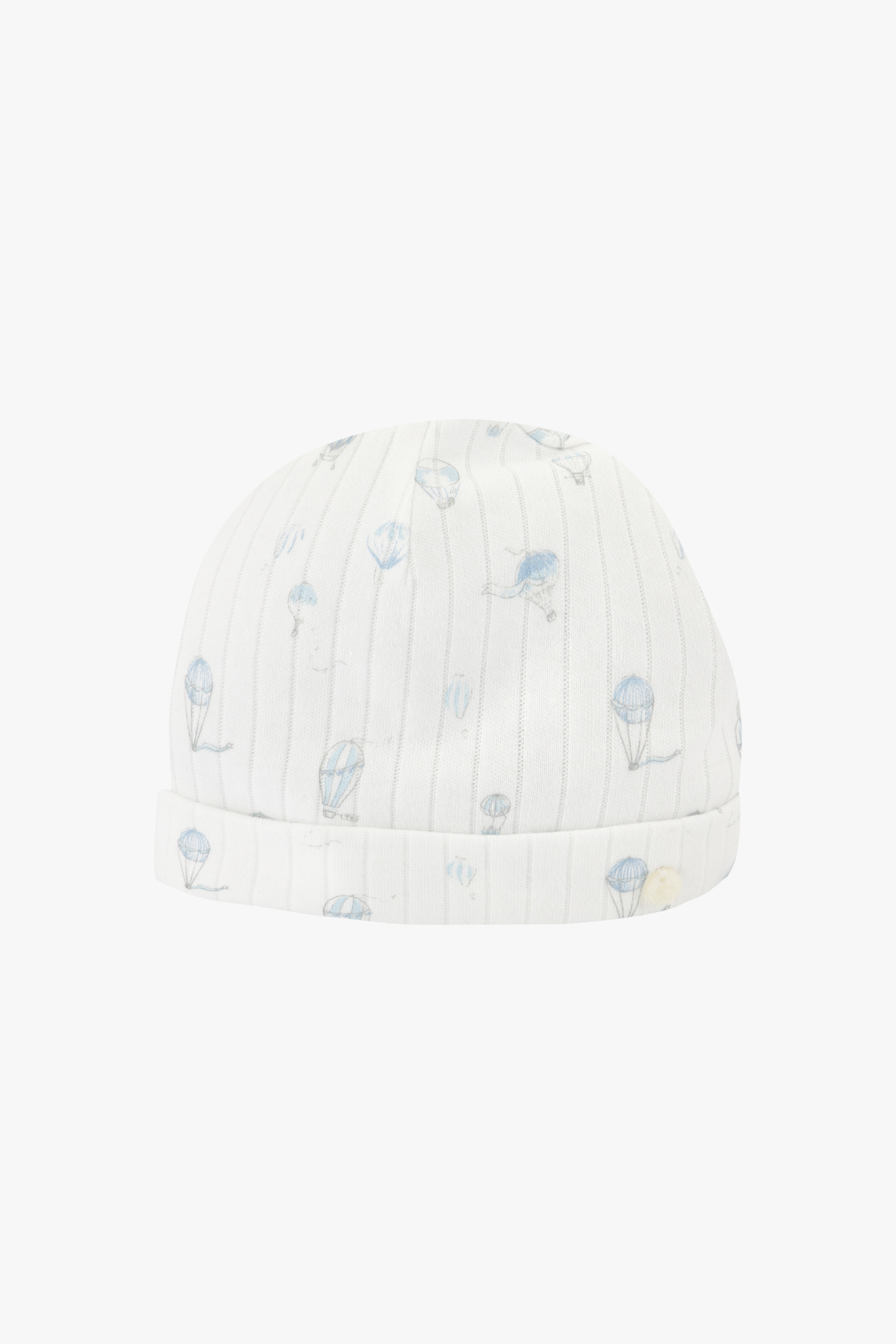 Beanie
Ecru cotton Print hot air balloons