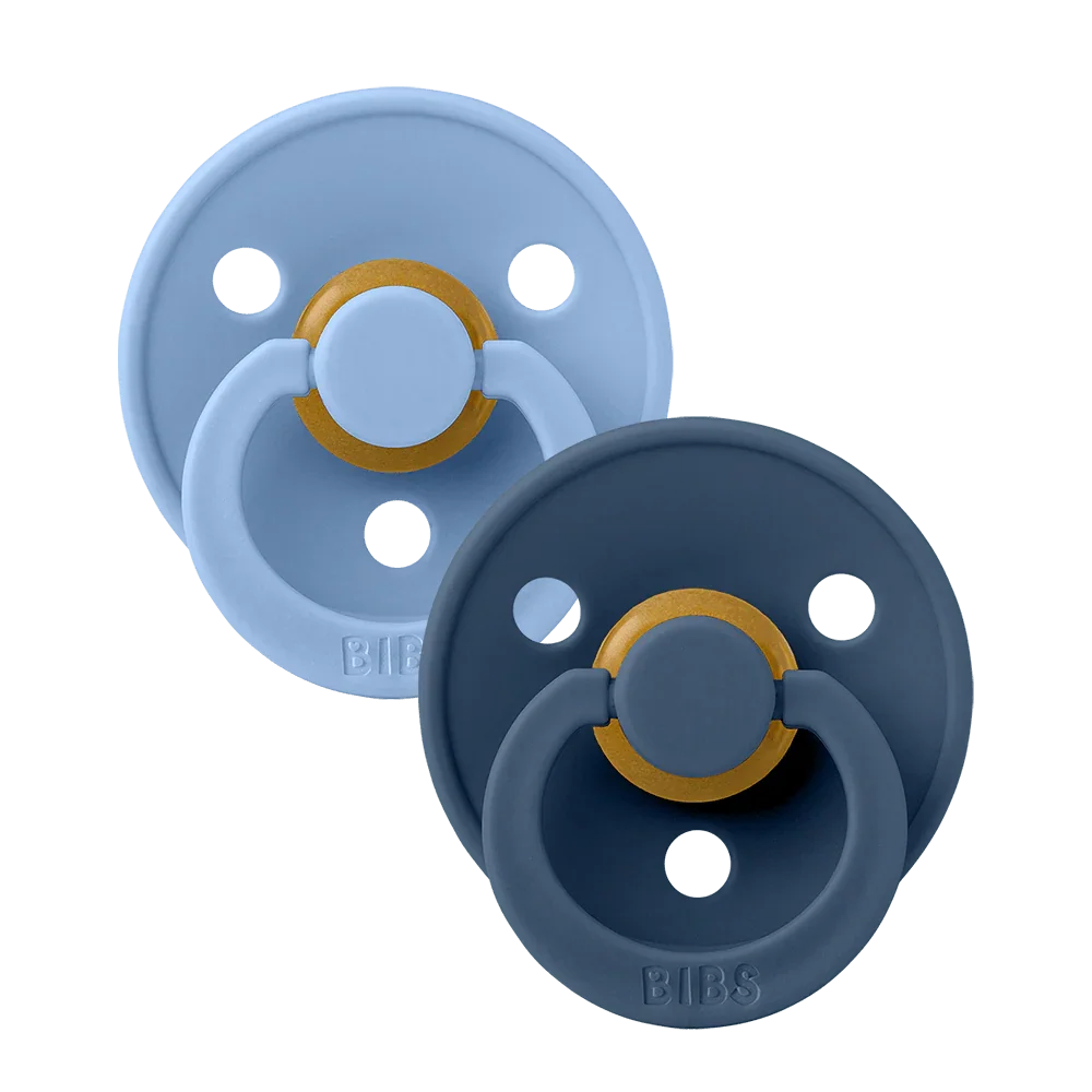 Colour Pacifiers 2 Pack - Sky Blue/Steel Blue size 1 | +0 months