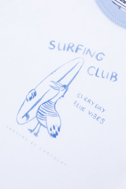 T-shirt - White cotton Illustration seaside