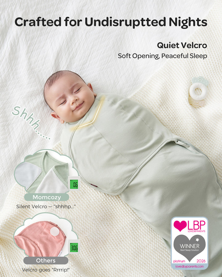 Momcozy Easy Swaddle Wrap For 0-3M blue&green