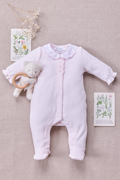 Pajamas
Pink Velvet Peter pan collar Scalloped