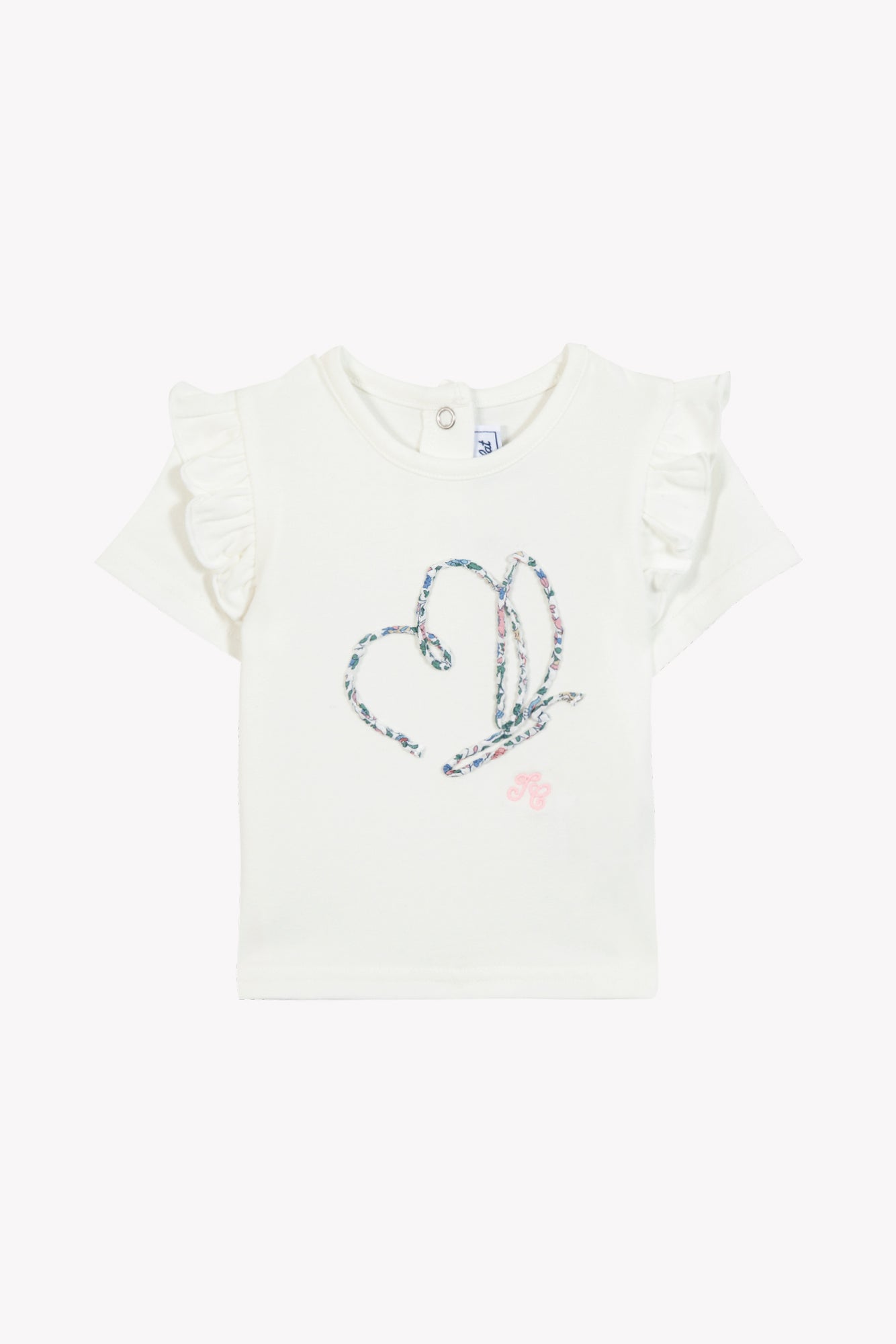 T-shirt
White butterfly cotton Print fabric Liberty