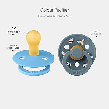 BIBS| pacifier  Studio Colour Latex S1 |Bumblebee Breeze Mix 2-pack
