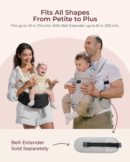 2-in-1 Ergonomic Hip Seat Baby Carrier/air mesh grey (0-36M)