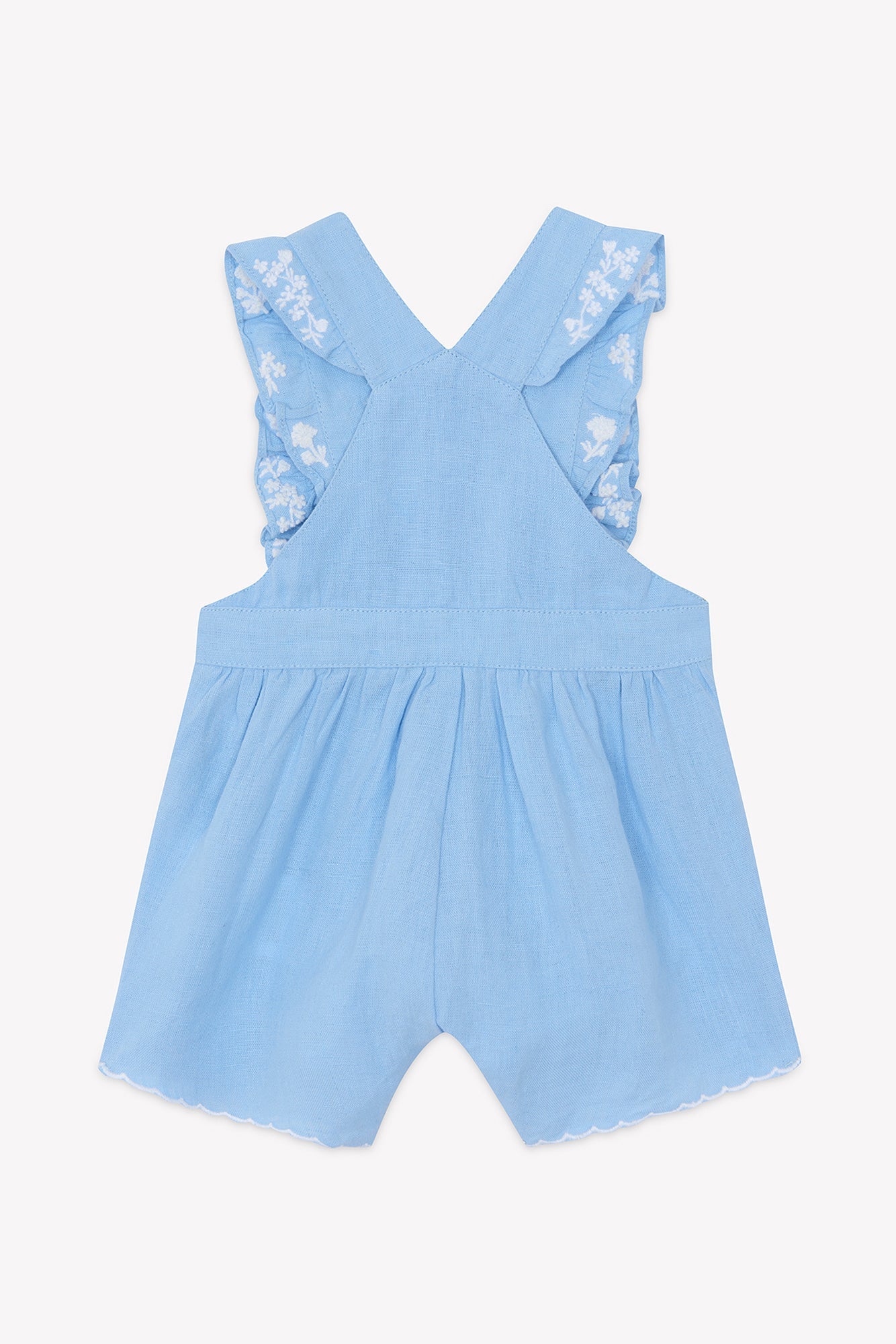 Dungaree short
Blue azure Linen