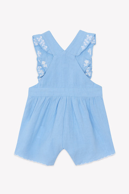 Dungaree short
Blue azure Linen