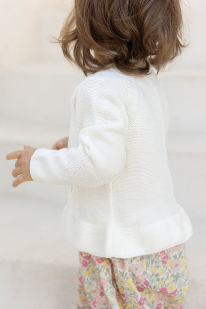 Cardigan
Ecru cotton Embrodery