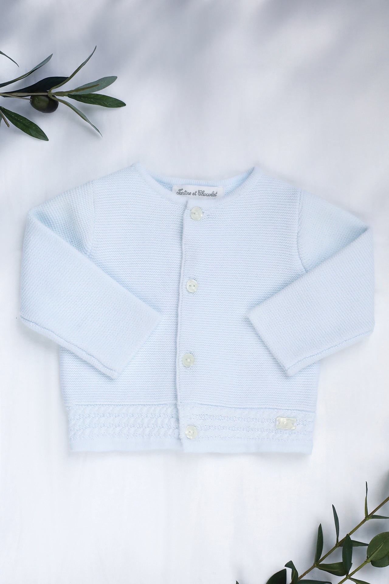Cardigan
Cotton sky Trim