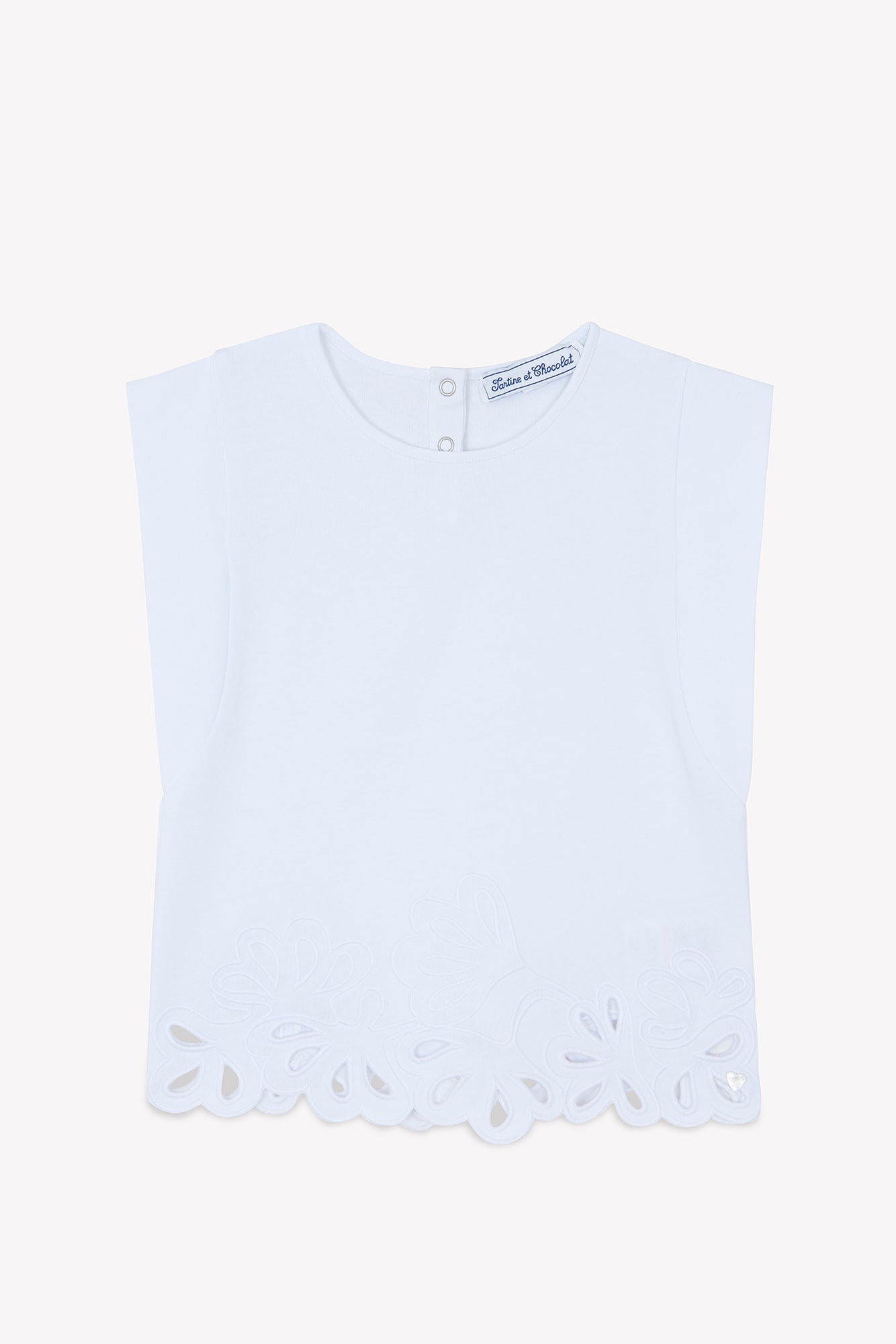 TEESHIRTB | T-shirt
White cotton Embroidered