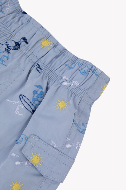Short bath
Blue cloud Print seaside