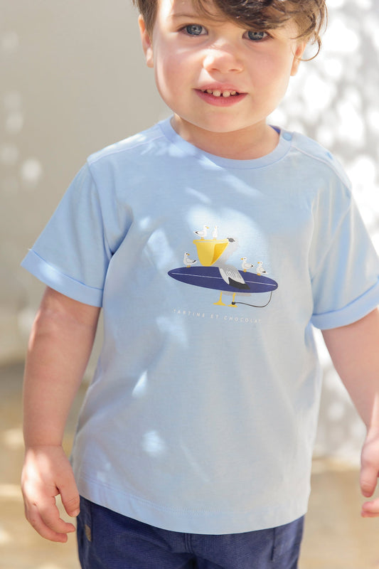 T-shirt
Blue cotton Illustration seaside