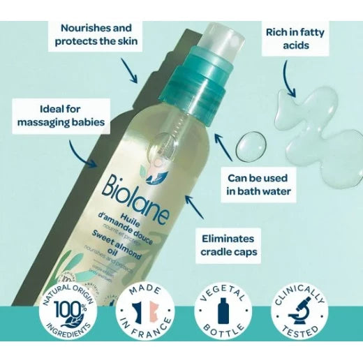 Biolan Sweet Almond Oil Spray 75ml - Baby Skin Moisturizer