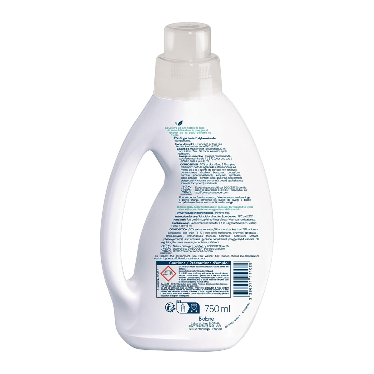 Biolane Baby Detergent 750ml - Gentle & Effective Laundry Care