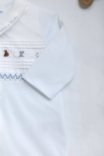 Pajamas
Sky blue cotton Pleats religious
