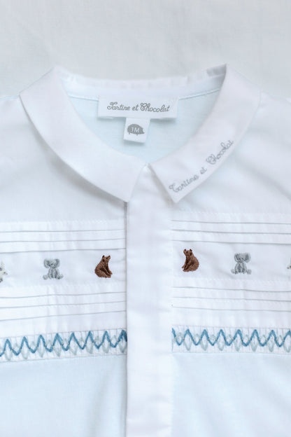 Pajamas
Sky blue cotton Pleats religious