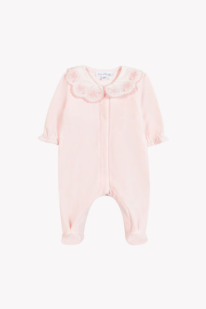 Pajamas
Pale pink Velvet Peter pan collar