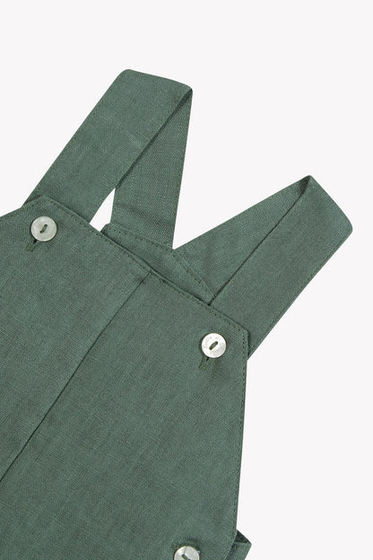 Dungaree short
Khaki Linen