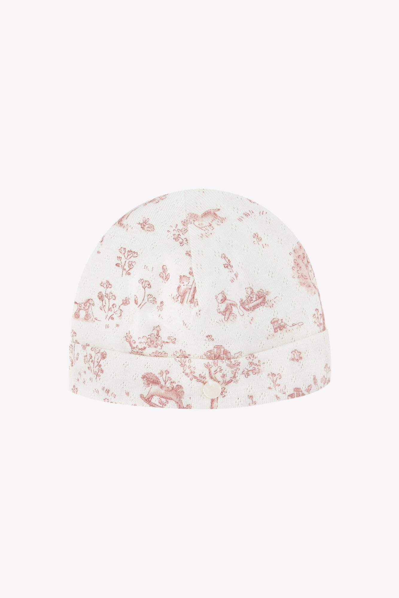 Beanie
Ecru fantasy garden cotton