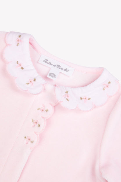 Pajamas
Pink Velvet Peter pan collar Scalloped