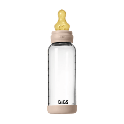 Bibs| glass bottle round latex 240ml| Medium flow |blush