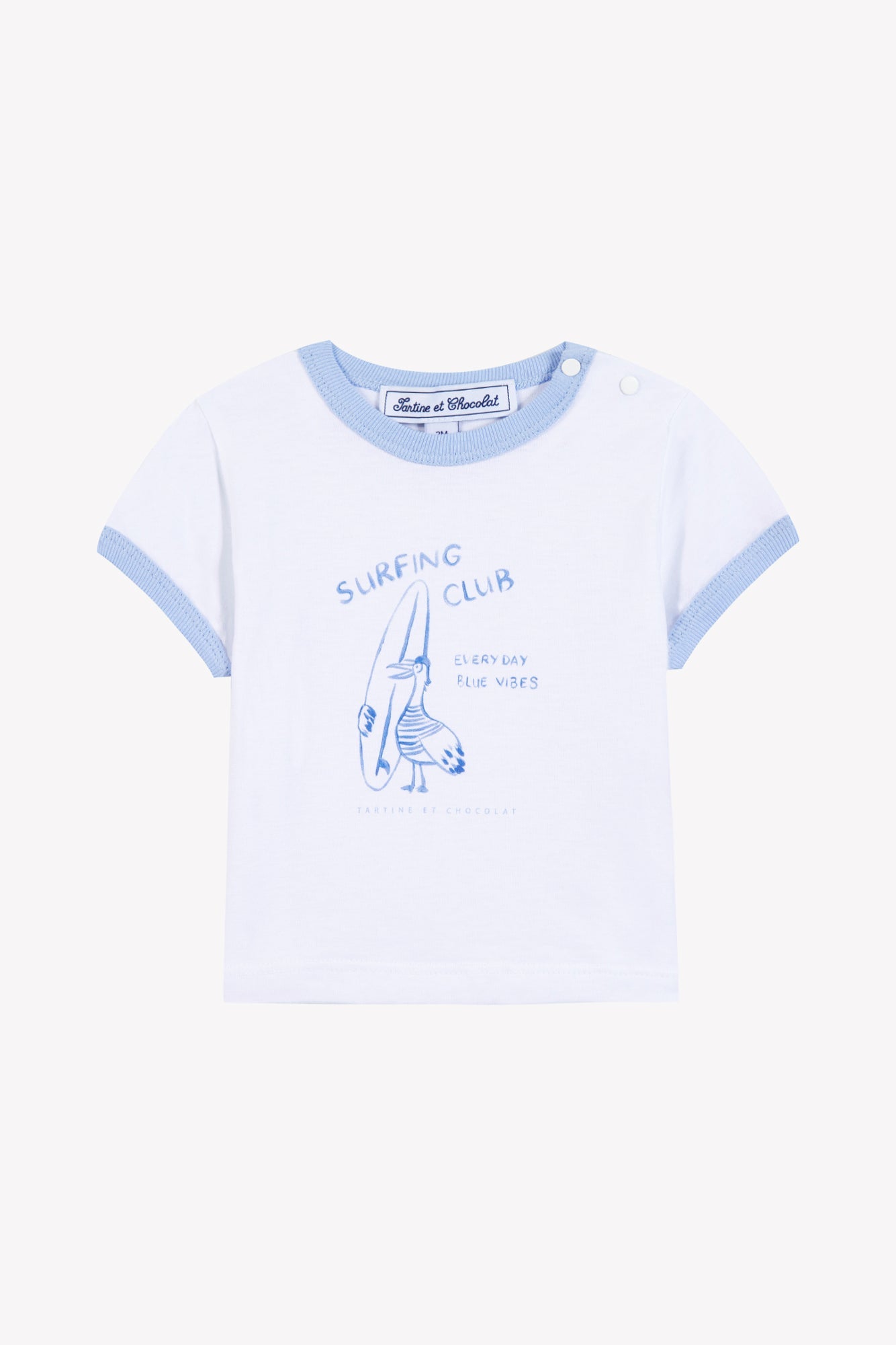 T-shirt - White cotton Illustration seaside