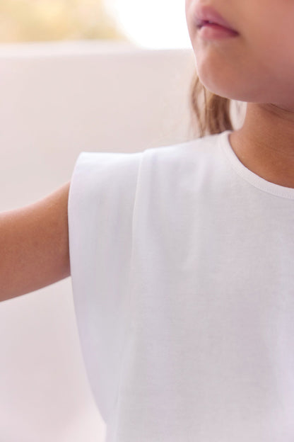 TEESHIRTB | T-shirt
White cotton Embroidered