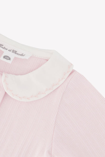 Jumpsuit long
Cotton dew Peter pan collar