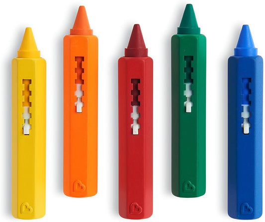 Munchkin® Draw™ Washable Non-Toxic Toddler Bath Crayons, Unisex, 5 Pack