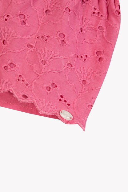 Short
Pink cotton Embrodery English