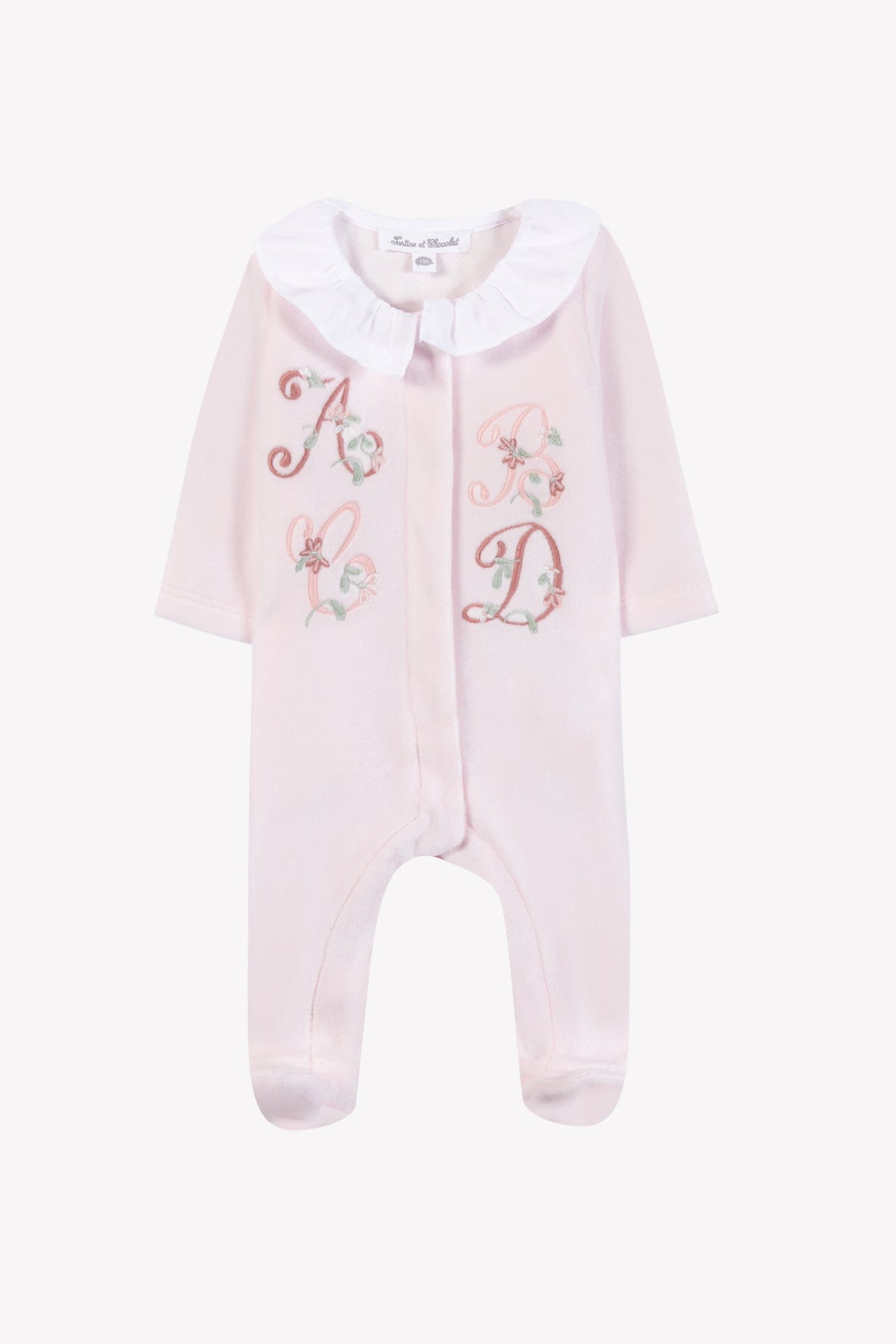 Pajamas
Pale pink Velvet Embroidered