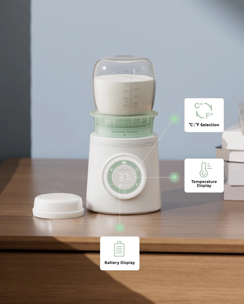 Momcozy - Portable Bottle Warmer for Travel | Cordless