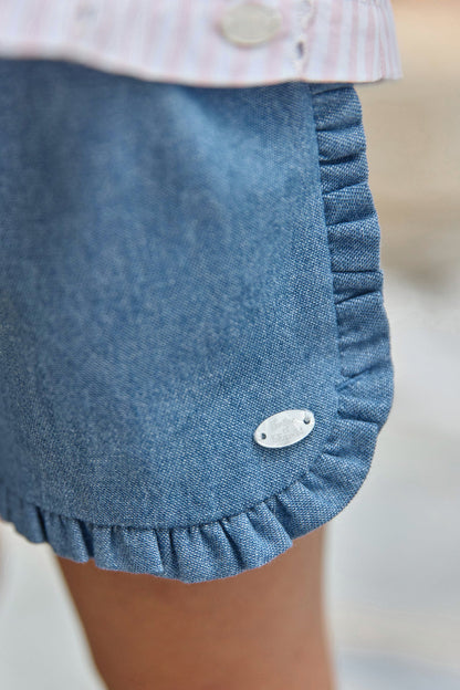 Short
Blue cotton