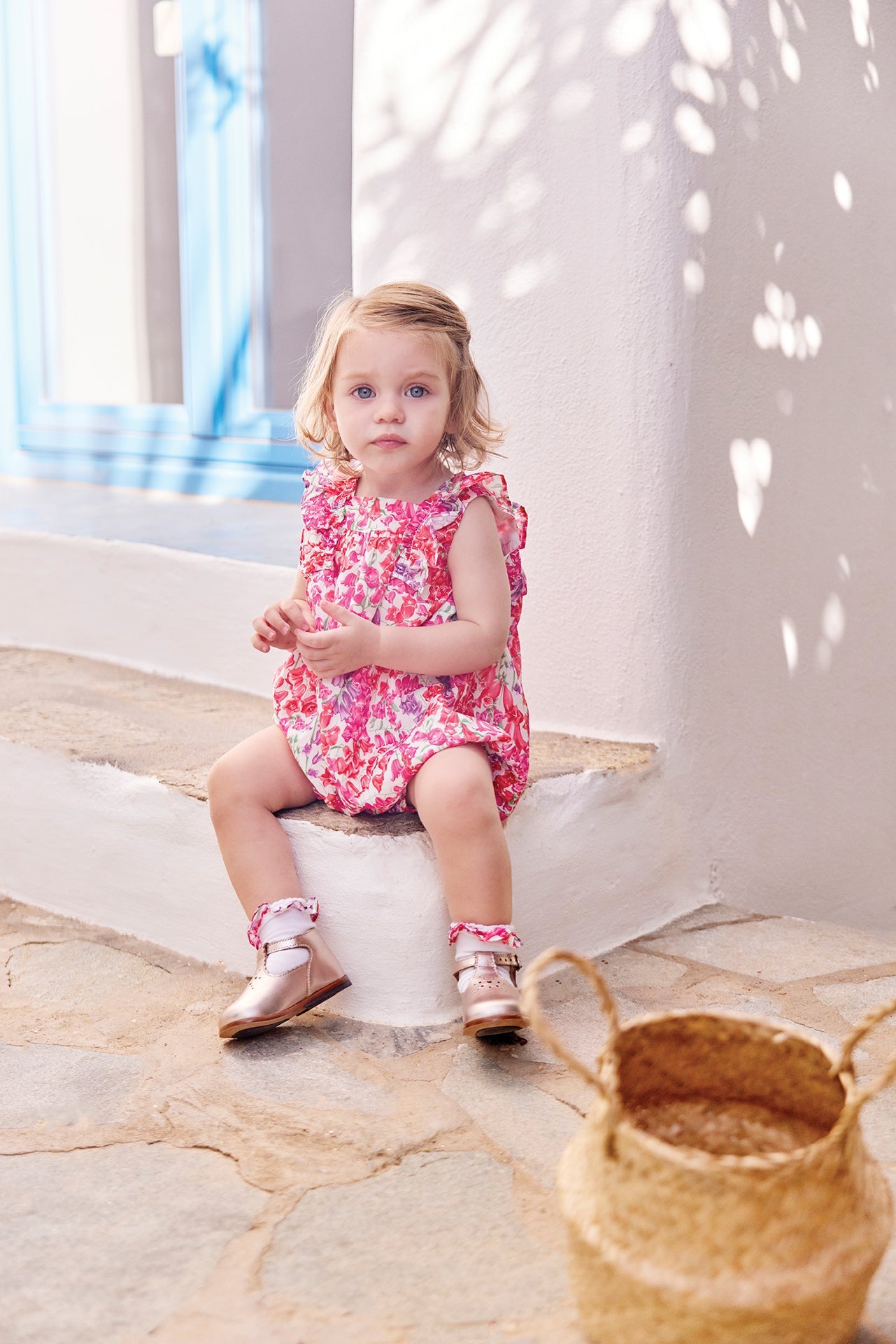 Jumpsuit short
Pink cotton Print fabric Liberty