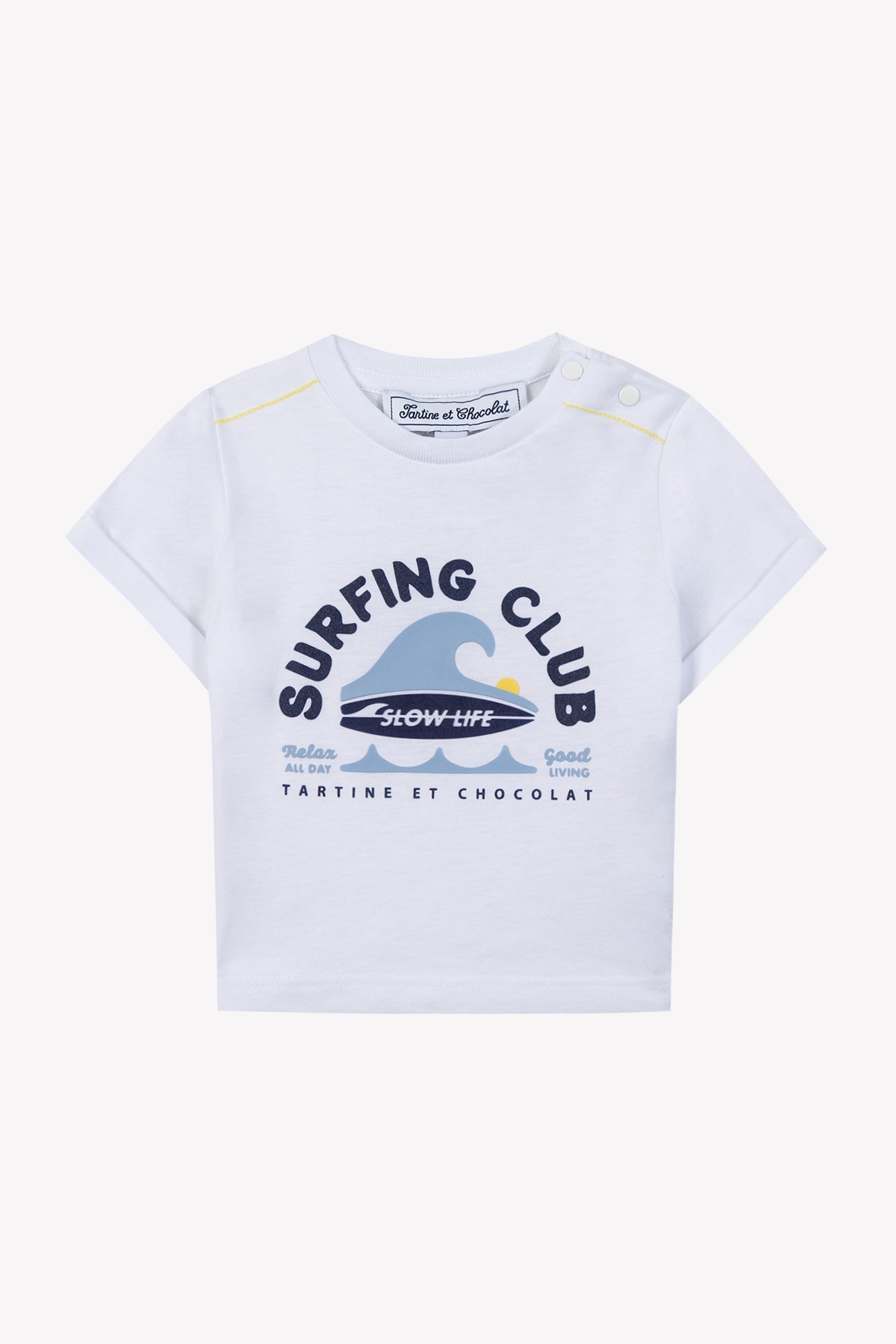 T-shirt
White cotton surfing club