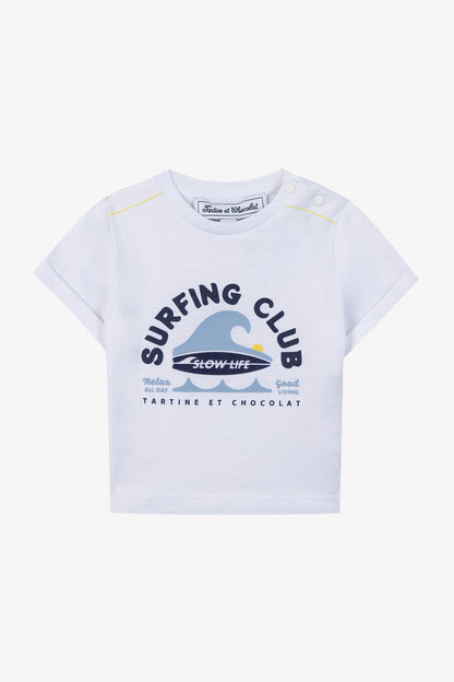 T-shirt
White cotton surfing club