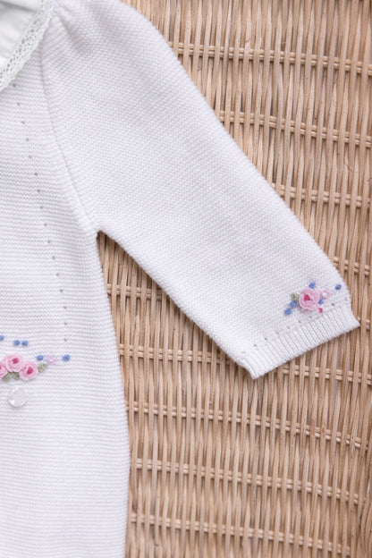 Jumpsuit long
Ecru cotton flowers