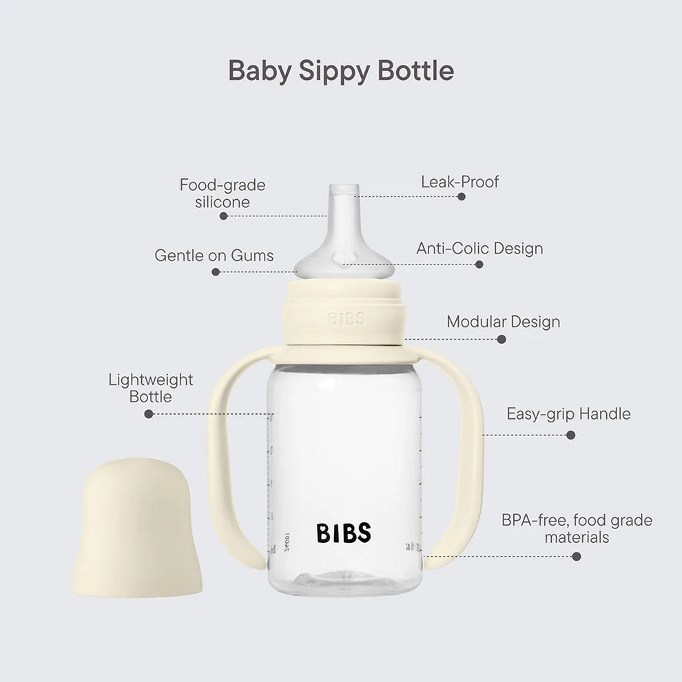 BIBS - Baby Sippy Bottle Spout | 150ml | Ivory