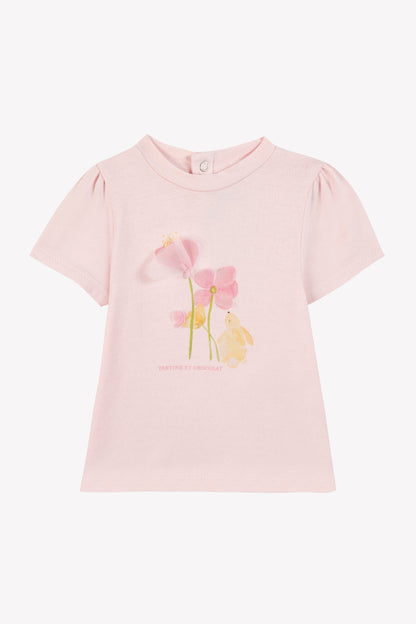 T-shirt
Pale pink Illustration flowers