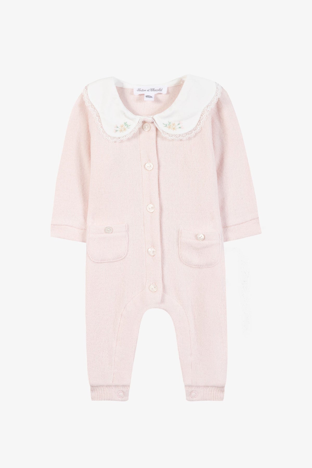 Jumpsuit long
Cotton dew Peter pan collar