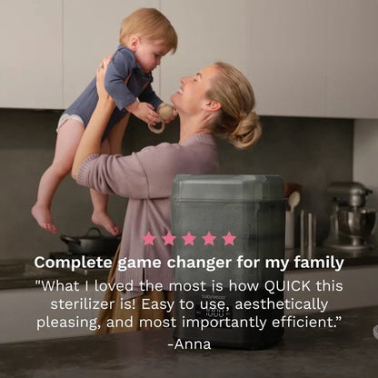 Baby Brezza - SuperQuick™ 10 Minute Baby Bottle Sterilizer And Dryer | Matte Black