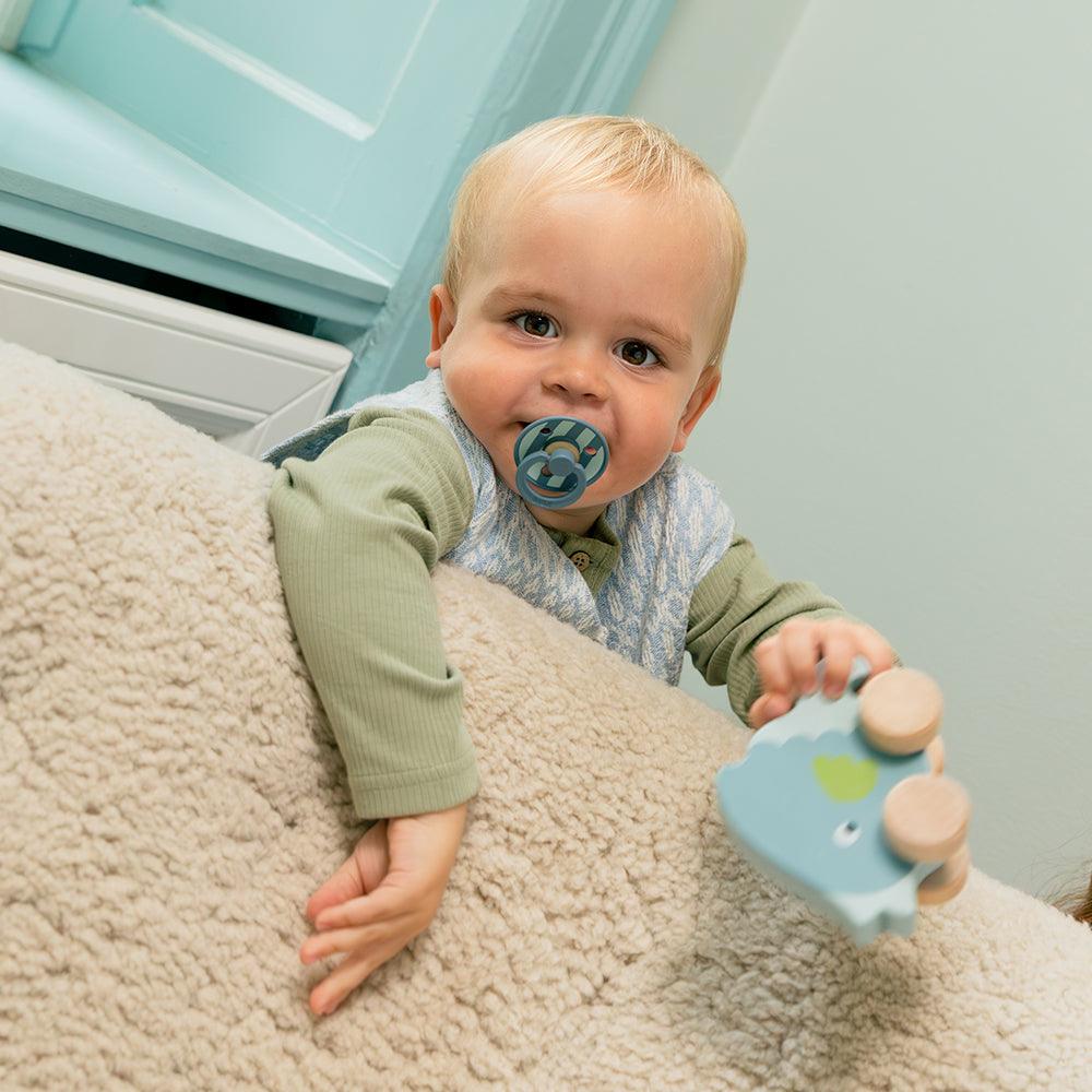 STUDIO Colour Pacifiers 2 Pack Block - Nordic Mint Petrol Mix size 1 | +0 months