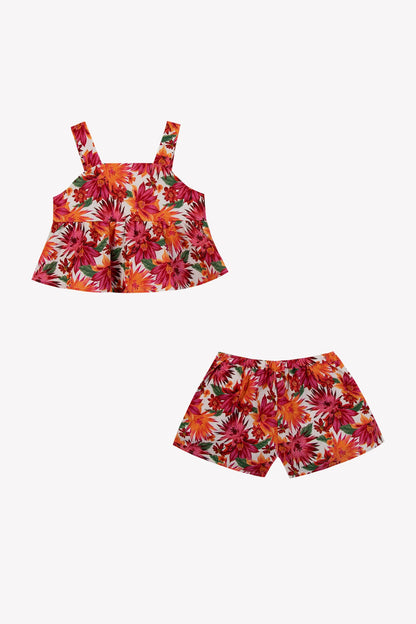 Ensemble court | Short set
Floral print cotton