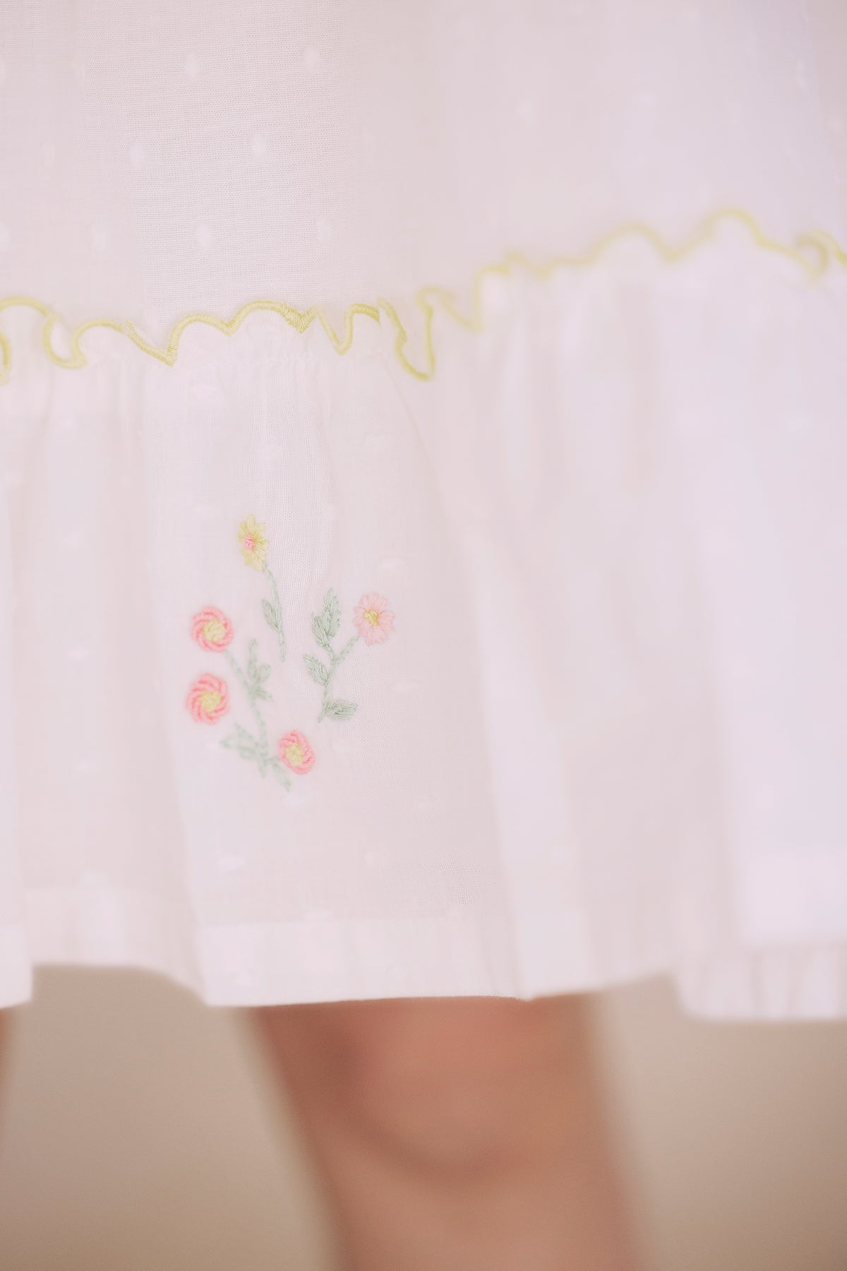 Dress
White cotton Plumetis