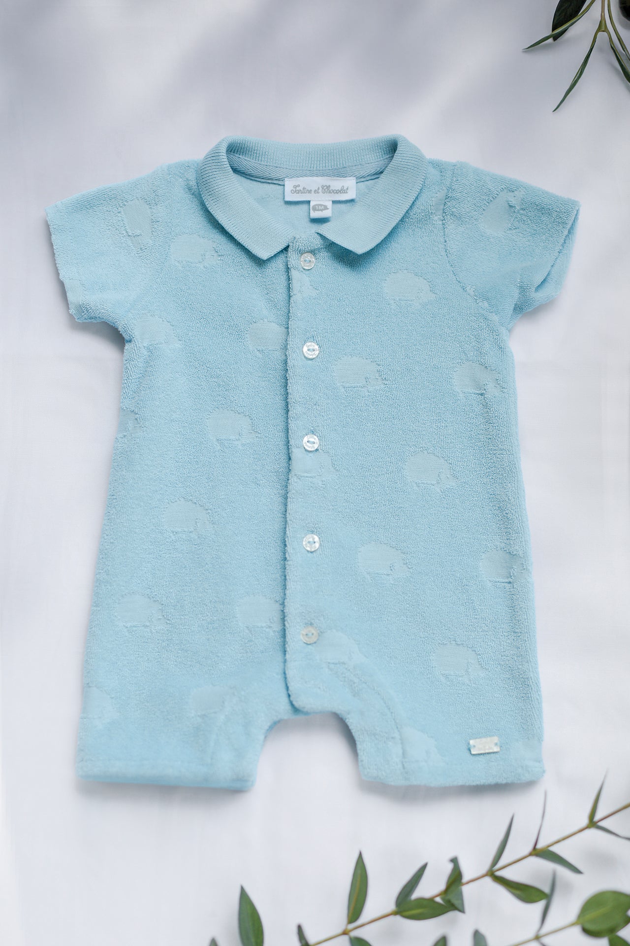 Jumpsuit short
Blue horizon cotton hedgehog pattern