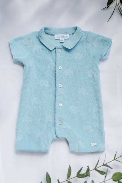 Jumpsuit short
Blue horizon cotton hedgehog pattern
